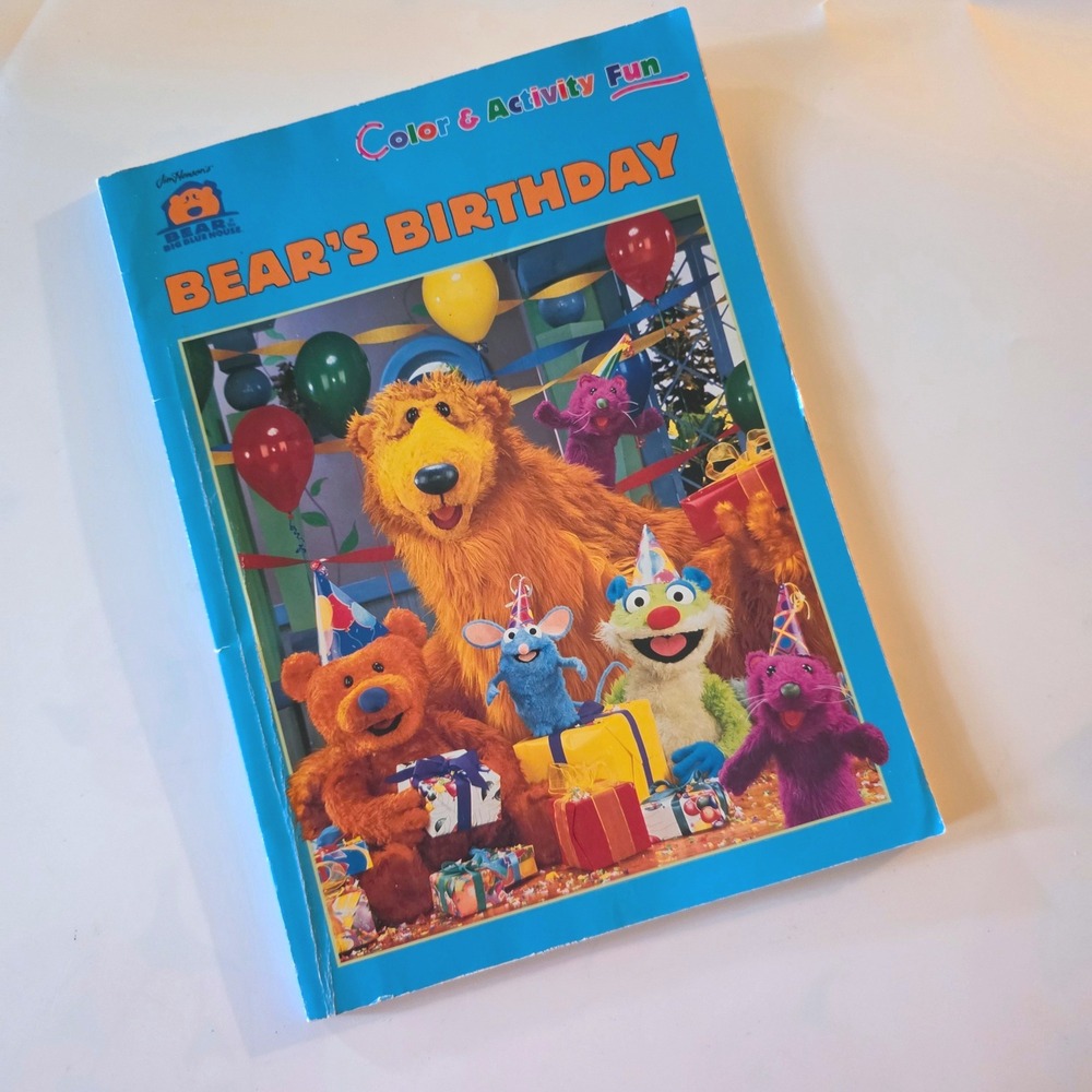 Jim Henson Bear in the Big Blue House Color Activity Fun Birthday Book